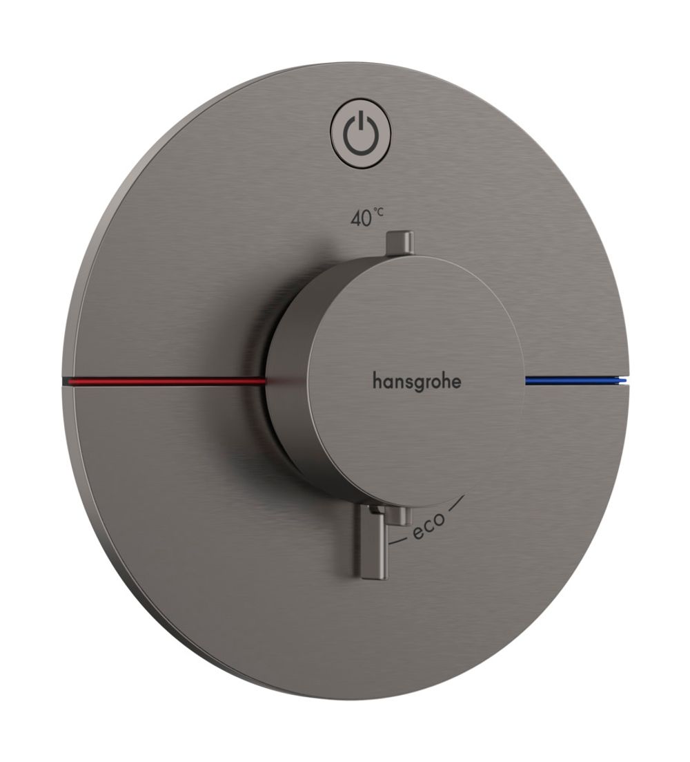 https://raleo.de:443/files/img/11eeea1fa00fa65092906bba4399b90c/size_l/Hansgrohe-HG-ShowerSelect-Comfort-S-Thermostat-Unterputz-fuer-1-Verbraucher-Brushed-Black-Chrome-15553340 gallery number 1